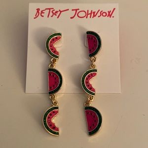 Betsey Johnson watermelon earrings